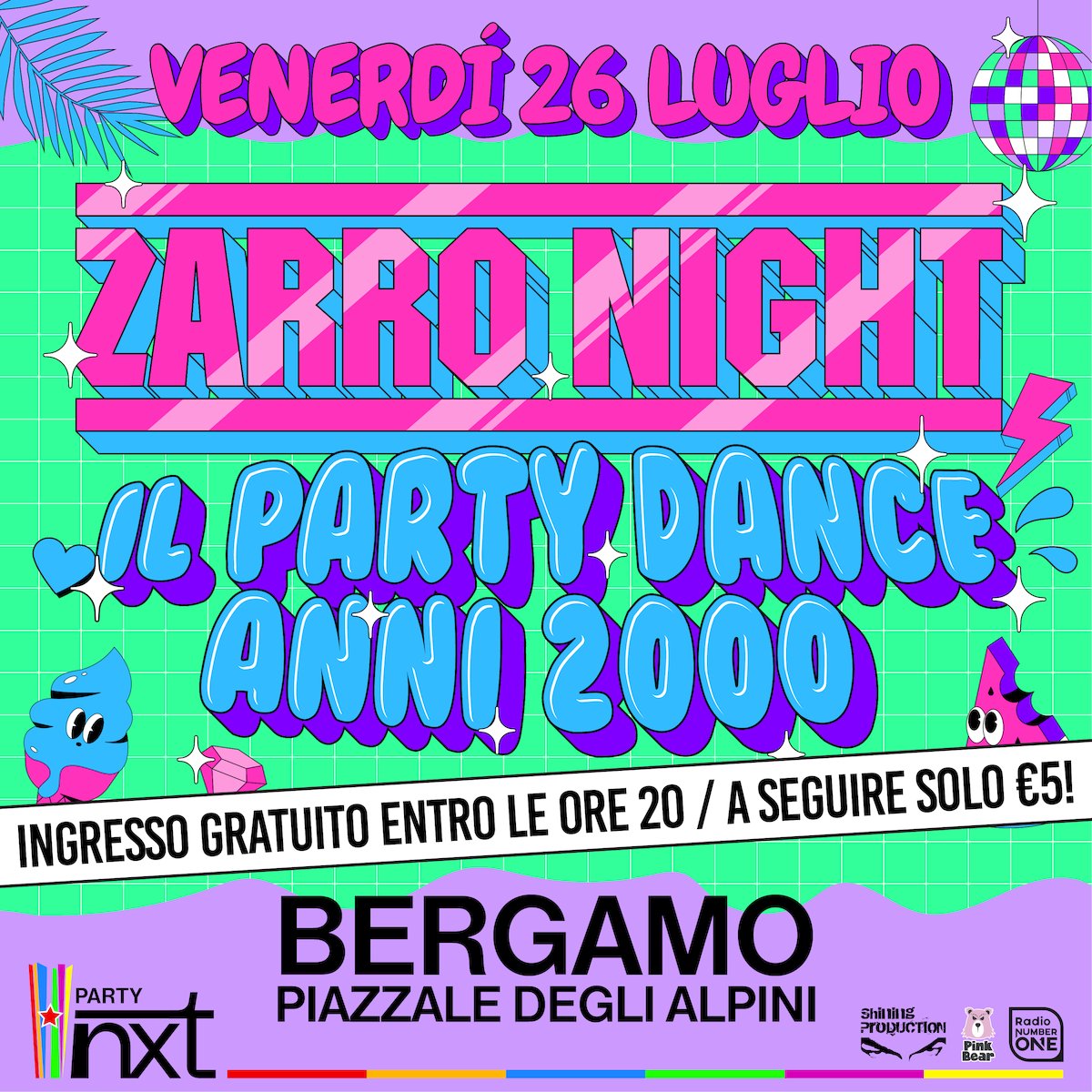 Featured image for “Zarro Night® • NXT Bergamo • Piazzale degli Alpini • Venerdì 26 Luglio 2024”